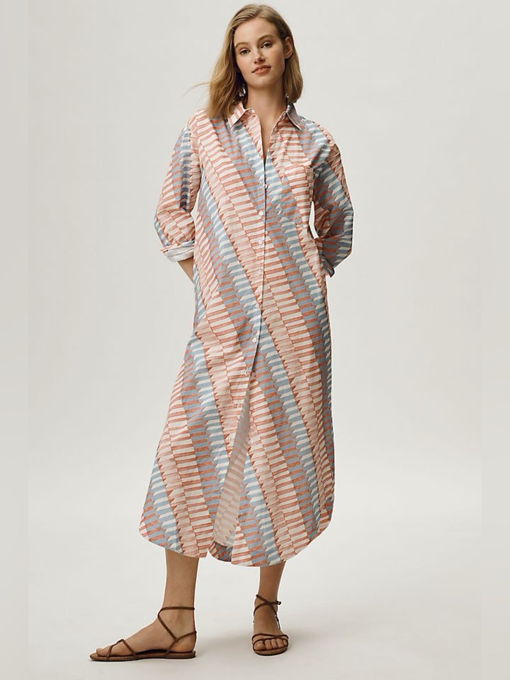 Anthropologie Soren Long-Sleeve Shirtdress by Maeve XS NWT